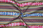 Laden Sie das Bild in den Galerie-Viewer, Chinchero Stoff Ethno bunt gestreift aus Peru, webstoff Meterware zum Nähen, DIY Fabric, 50 cm, Beige
