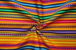 Laden Sie das Bild in den Galerie-Viewer, Jaujino Stoff Ethno bunt gestreift aus Peru, webstoff Meterware zum Nähen, DIY Fabric, 50 cm, Gelb
