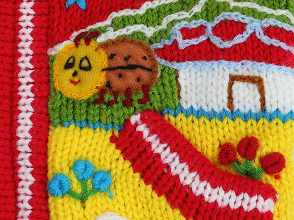 Kinderstrickjacke Bunt