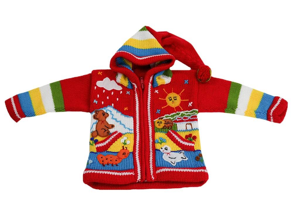 Kinderstrickjacke Bunt