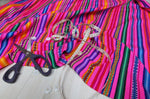 Laden Sie das Bild in den Galerie-Viewer, Jaujino Stoff Ethno bunt gestreift aus Peru, webstoff Meterware zum Nähen, DIY Fabric, 50 cm, Rosa
