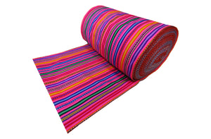 Jaujino Stoff Ethno bunt gestreift aus Peru, webstoff Meterware zum Nähen, DIY Fabric, 50 cm, Rosa