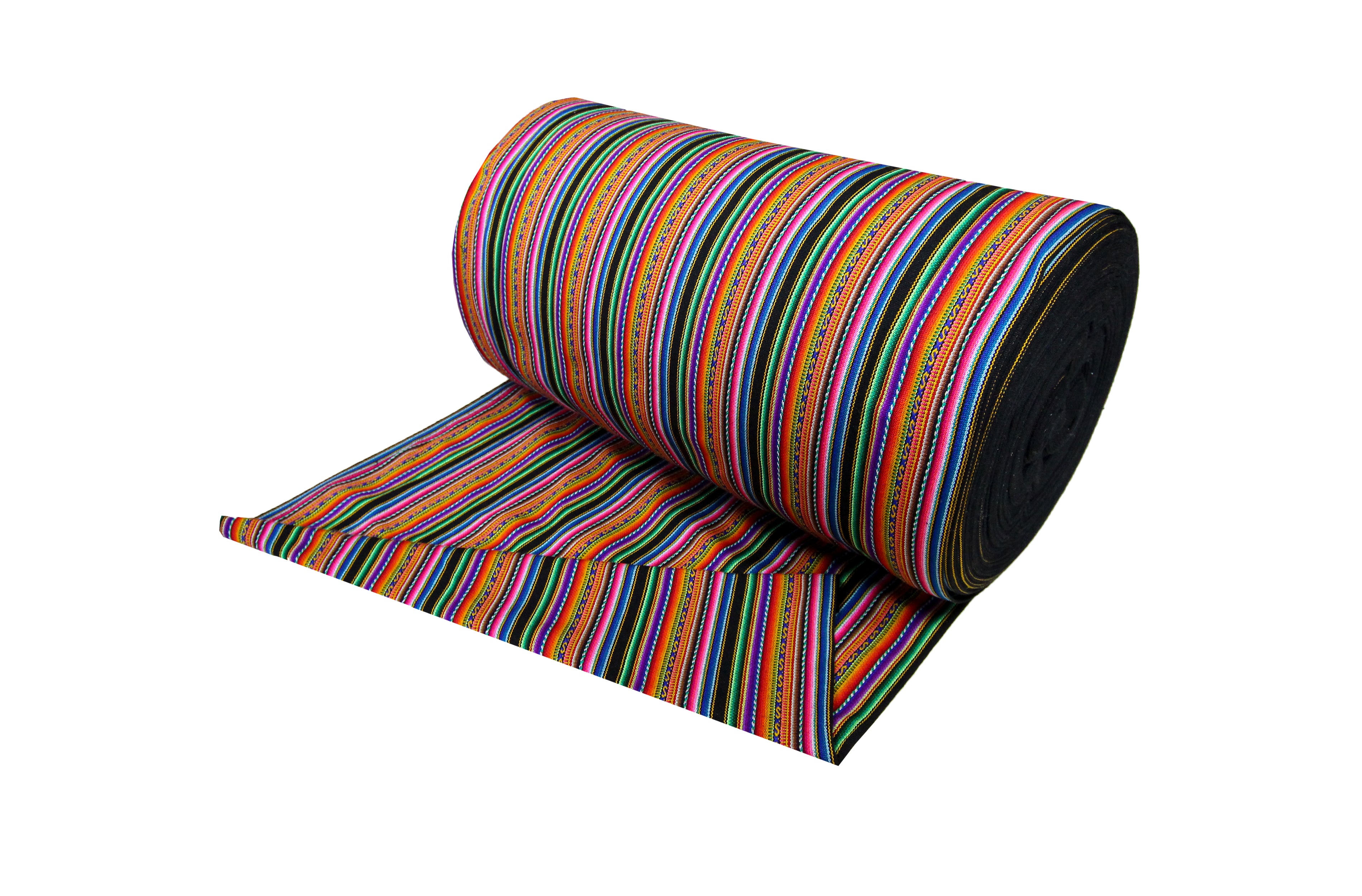 Kilya Stoff Ethno bunt gestreift aus Peru, webstoff Meterware zum Nähen, DIY Fabric, 50 cm, Schwarz