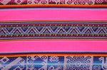 Laden Sie das Bild in den Galerie-Viewer, Chinchero Stoff Ethno bunt gestreift aus Peru, webstoff Meterware zum Nähen, DIY Fabric, 50 cm, Rosa
