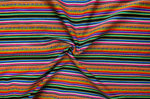 Laden Sie das Bild in den Galerie-Viewer, Kilya Stoff Ethno bunt gestreift aus Peru, webstoff Meterware zum Nähen, DIY Fabric, 50 cm, Schwarz
