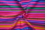 Laden Sie das Bild in den Galerie-Viewer, Jaujino Stoff Ethno bunt gestreift aus Peru, webstoff Meterware zum Nähen, DIY Fabric, 50 cm, Rosa
