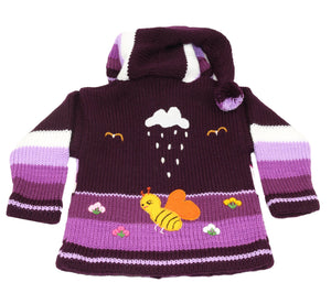 Kinderstrickjacke Lila